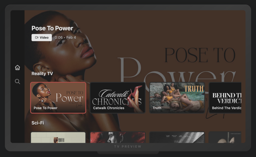 TV App Example - Pose To Power